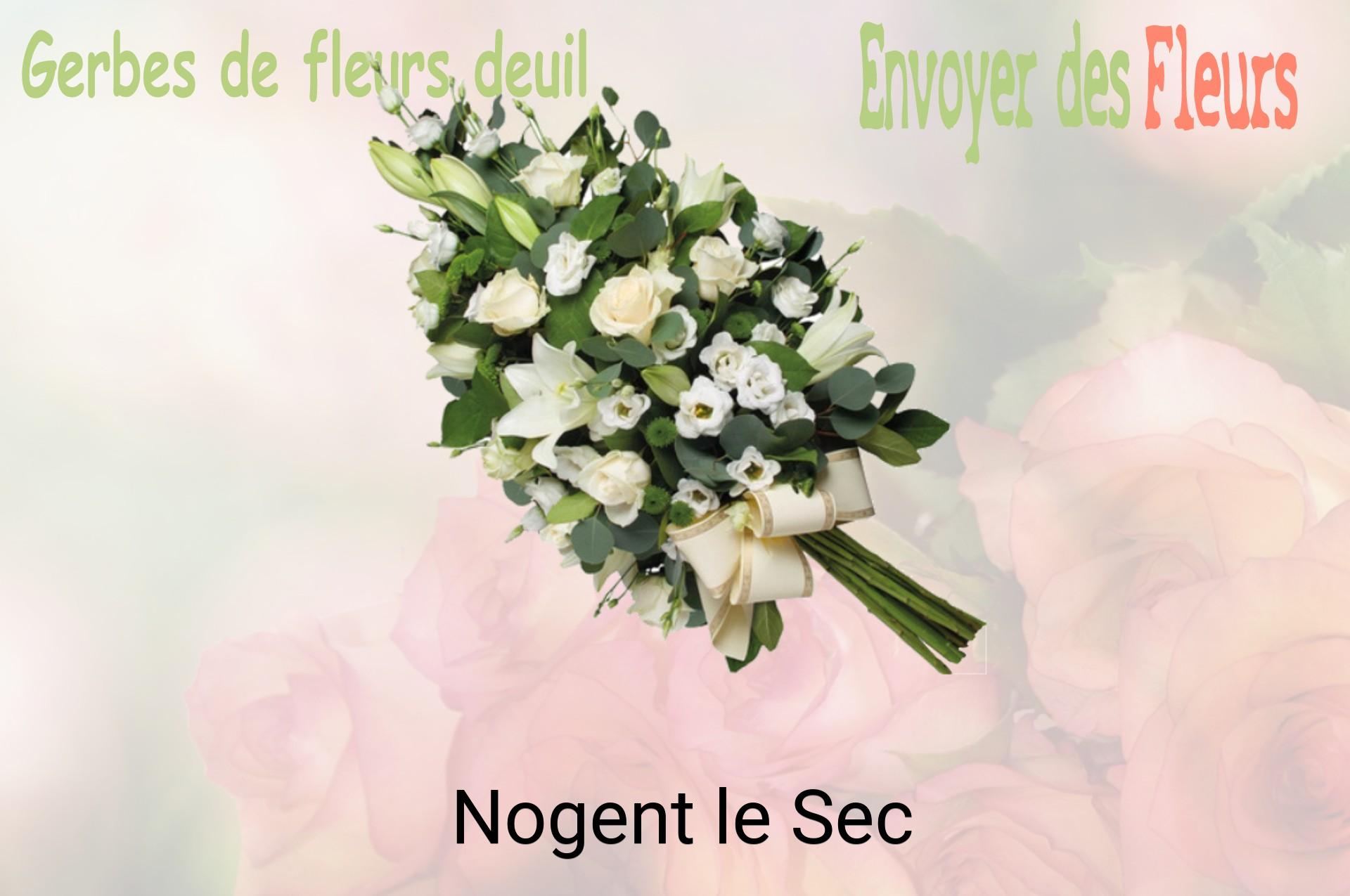 Gerbe de fleurs de deuil livrée à Nogent-le-Sec